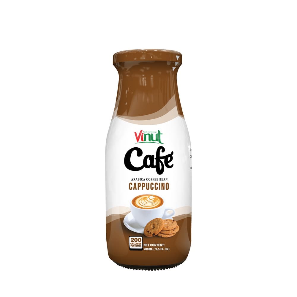 Vinut Café Cappuccino, Arabica Coffee Bean, Bottle, 9.5 fl oz 280 mL
