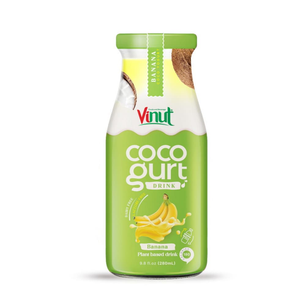 Vinut Cocogurt Drink Banana, Glass Bottle, 9.8 fl oz 280 mL